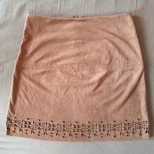 XHILERATION faux suede skirt